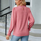 Round Neck Flounce Sleeve Blouse
