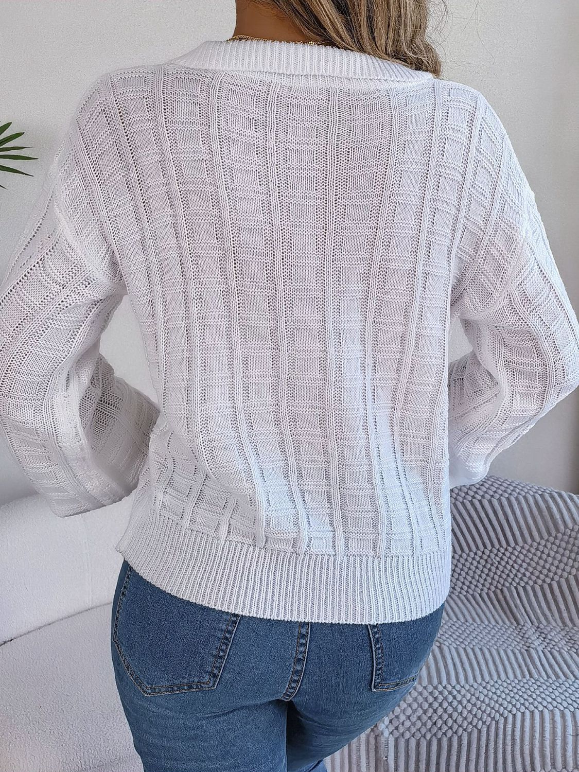 TrendiStyles Johnny Collar Drop Shoulder Sweater 🦋