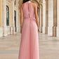 Cutout Tied Pleated Sleeveless Jumpsuit