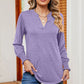 Notched Lantern Sleeve T-Shirt