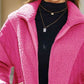 Full Size Zip-Up Collared Neck Jacket