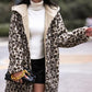 Leopard Print Hooded Teddy Coat