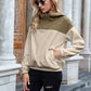 Pocketed Color Block Quarter Zip Hoodie