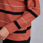 Striped Round Neck Dropped Shoulder Sweater