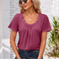 Decorative Button Scoop Neck T-Shirt