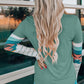 Geometric Round Neck Long Sleeve T-Shirt