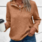 Geometric Snap Button Long Sleeve Sweatshirt