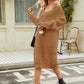 CozyWonders V-Neck Long Sleeve Sweater Dress