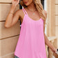 Eyelet Scoop Neck Spaghetti Strap Cami