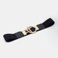 Circle Shape Buckle Zinc Alloy Buckle PU Leather Belt