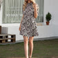 Floral Mock Neck Mini Dress