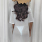 Mesh Boat Neck Half Sleeve Cover Up