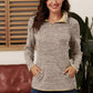 Women's Full Size Heathered Quarter-Zip Sweatshirt