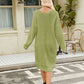 CozyWonders V-Neck Long Sleeve Sweater Dress