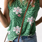 Women's Sarah Full Size Printed Side Slit Round Neck Tank