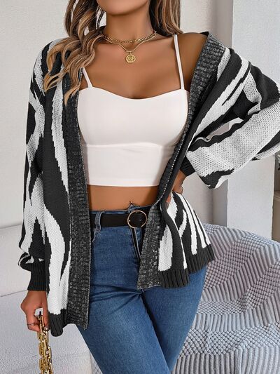 BeCozy Open Front Animal Print Cardigan