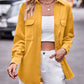 Pocketed Button Up Dropped Shoulder Shacket