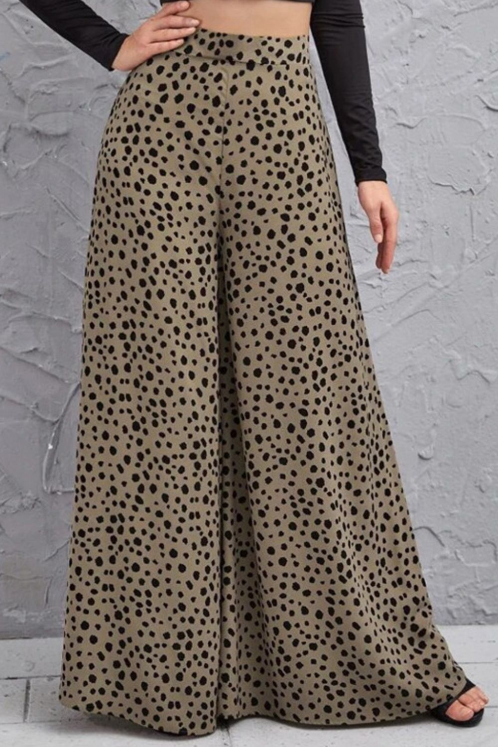 Women's Animal Print High-Rise Pants Culottes