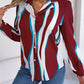 Printed Button Up Long Sleeve Shirt