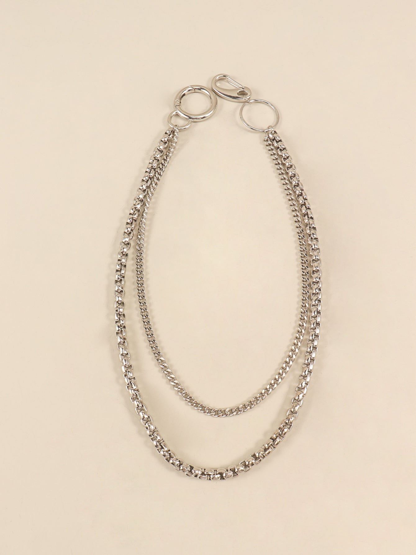 Women's Double-Layered Metal Chain Belt