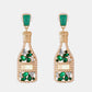 Wine Shape Zinc Alloy Acrylic Dangle Earrings