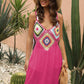 Openwork Sleeveless Embroidery Dress