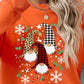 Christmas Winter Faceless Gnomes Graphic Drop Shoulder Sweatshirt