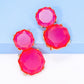 Geometrical Shape Zinc Alloy Frame Dangle Earrings