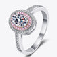 1 Carat Moissanite 925 Sterling Silver Halo Ring 💜