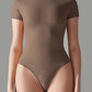 Round Neck Short Sleeve Active Bodysuit