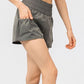 Elastic Waist Pocketed Active Shorts