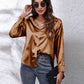 Collared Neck Buttoned Long Sleeve Shirt
