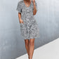 Women's Printed Button down Pocketed Dress