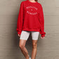 Simply Love Full Size Christmas Themed MISTLETOE MIMOSAS Long Sleeve Scarlet Red Sweatshirt