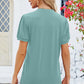 Notched Short Sleeve T-Shirt