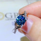 Women's 1 Carat Moissanite Crisscross 925 Sterling Silver Ring