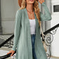 Open Front Long Sleeve Cardigan