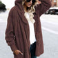 Teddy Hooded Jacket with Pockets