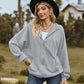 Zip Up Drawstring Long Sleeve Hooded Jacket