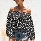 Adelisa & Yehn Polka Dot Off-Shoulder Layered Blouse