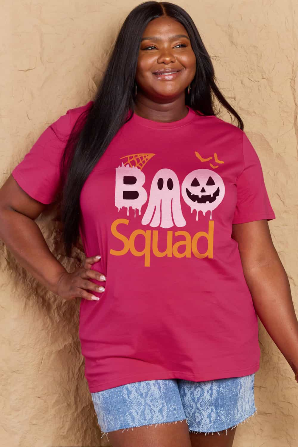 Simply Love Halloween Full Size BOO SQUAD Graphic Cotton T-Shirt