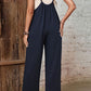 Women's Tied Wide Leg Overalls