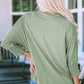 Round Neck Three-Quarter Sleeve Top
