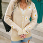 Women's Daisy Pattern Button Front Cardigan