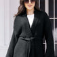 Tied Open Front Long Sleeve Cardigan