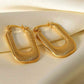 Good Luck Charm Screw-Thread U-Shaped Earrings