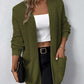 ZeldaMarie Rib-Knit Open Front Pocketed Cardigan