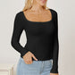 Square Neck Long Sleeve T-Shirt