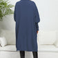Lantern Sleeve Open Front Pocketed Cardigan