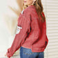 Santa Sequin Raw Hem Jacket